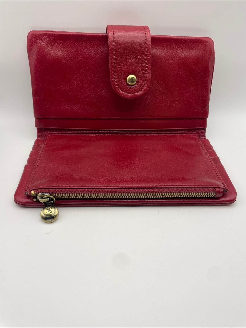 HOBO Torch Leather Wallet - Cardinal Red - Picture 7 of 16